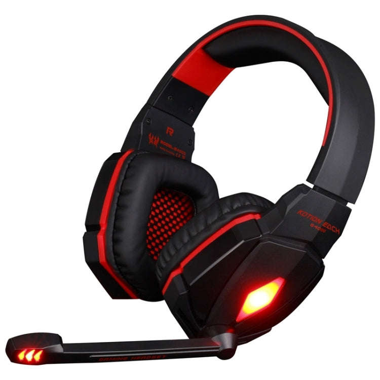 EACH G4000 Stereo Gaming Headset with Mic Volume Control & LED Light for Computer, Cable Length: ...
