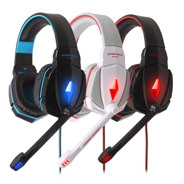 EACH G4000 Stereo Gaming Headset with Mic Volume Control & LED Light for Computer, Cable Length: ...