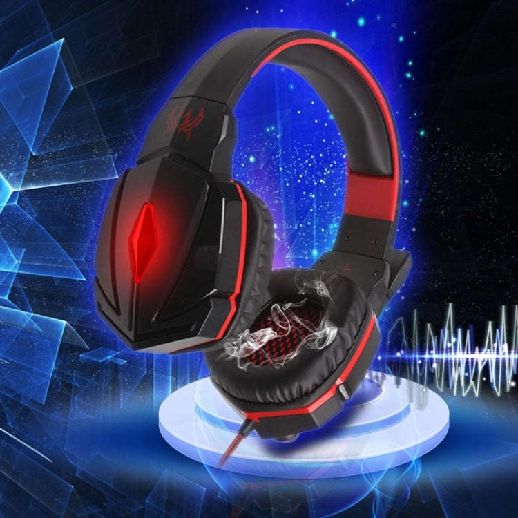 EACH G4000 Stereo Gaming Headset with Mic Volume Control & LED Light for Computer, Cable Length: ...