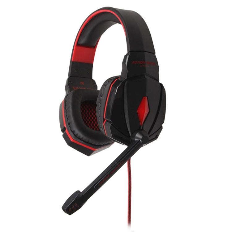 EACH G4000 Stereo Gaming Headset with Mic Volume Control & LED Light for Computer, Cable Length: ...