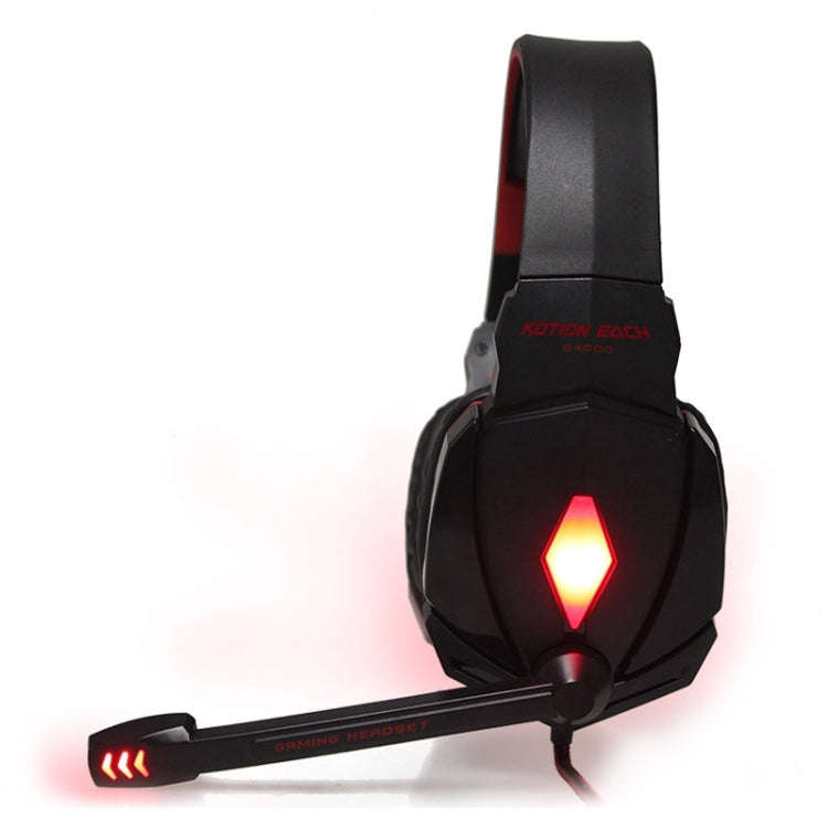 EACH G4000 Stereo Gaming Headset with Mic Volume Control & LED Light for Computer, Cable Length: ...
