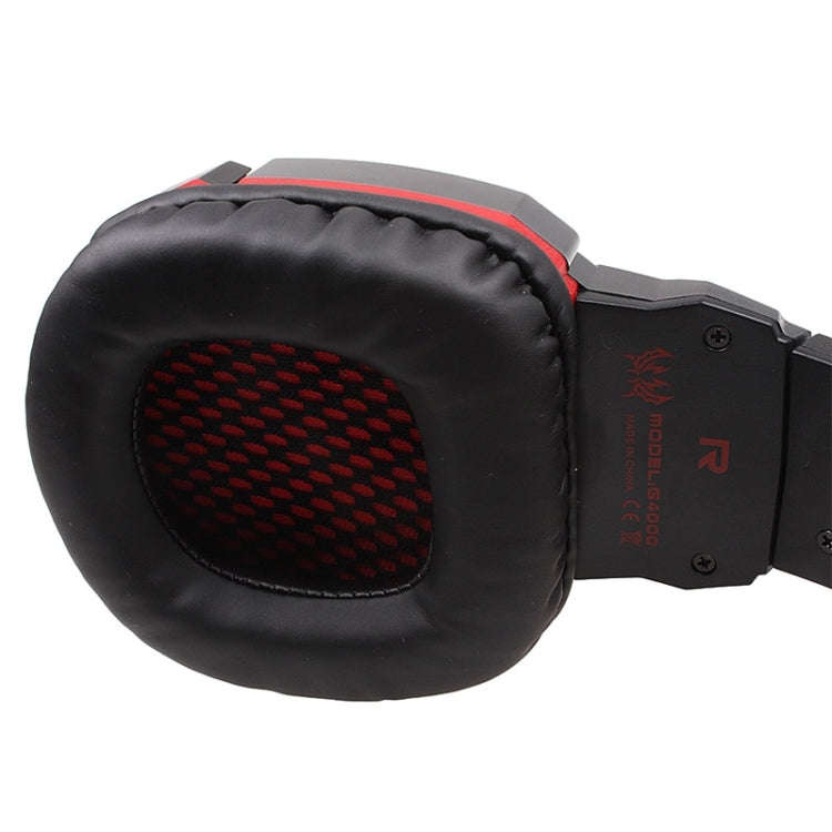 EACH G4000 Stereo Gaming Headset with Mic Volume Control & LED Light for Computer, Cable Length: ...