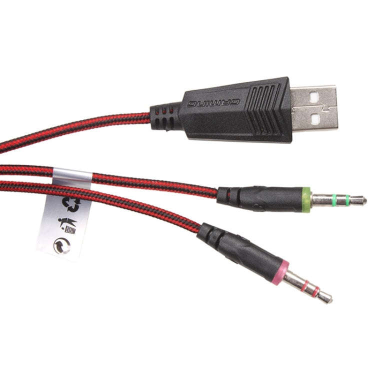EACH G4000 Stereo Gaming Headset with Mic Volume Control & LED Light for Computer, Cable Length: ...