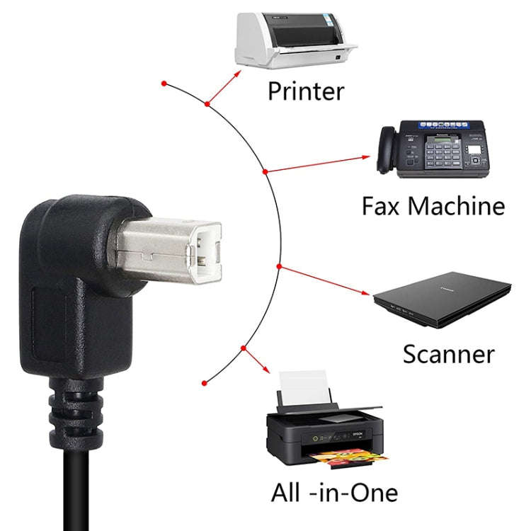 USB 2.0 Type-B Male to Female Printer / Scanner Extension Cable for HP, Dell, Epson, Length: 50cm...