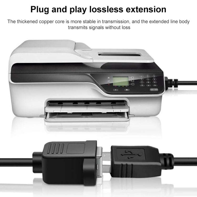 USB 2.0 Male to USB 2.0 Type-B Female Printer / Scanner Adapter Cable for HP, Dell, Epson, Length...