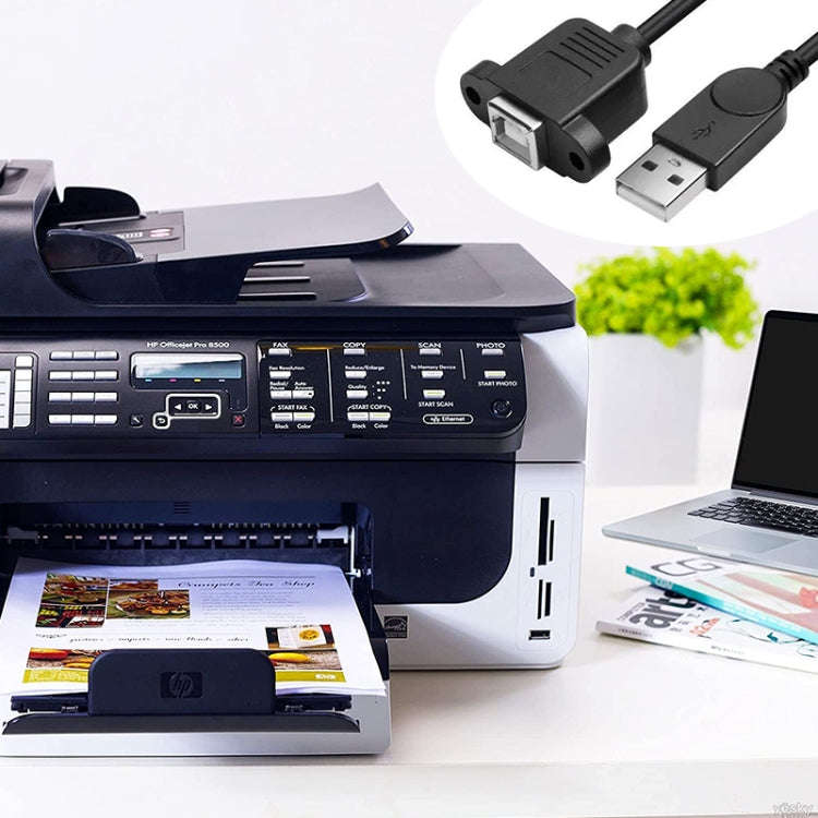 USB 2.0 Male to USB 2.0 Type-B Female Printer / Scanner Adapter Cable for HP, Dell, Epson, Length...