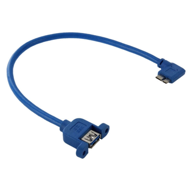 90 Degree Left Turn USB 3.0 Micro-B Male to USB 3.0 Female OTG Cable for Tablet / Portable Hard D...