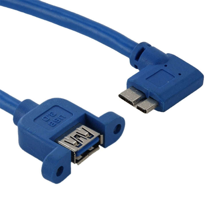 90 Degree Left Turn USB 3.0 Micro-B Male to USB 3.0 Female OTG Cable for Tablet / Portable Hard D...