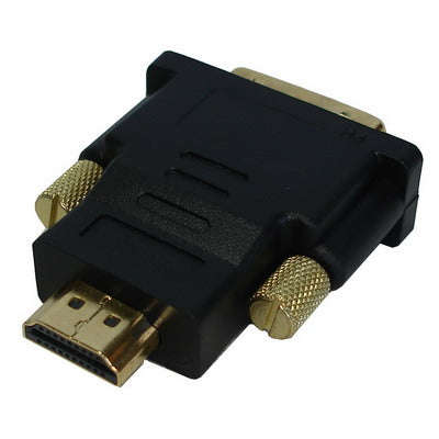 HDMI 19Pin Male to DVI 24+1 Pin Male adapter (Gold Plated)(Black)