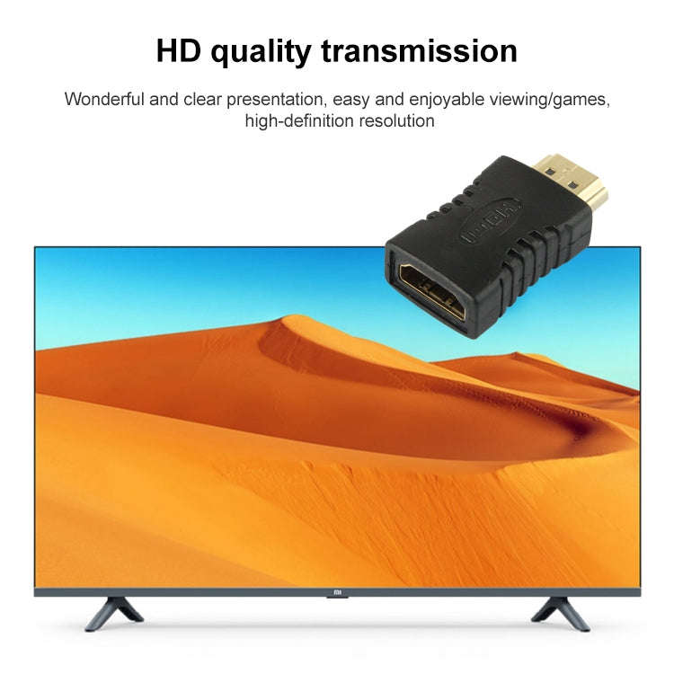 Gold Plated HDMI 19 Pin Male to Female Adapter(Black)
