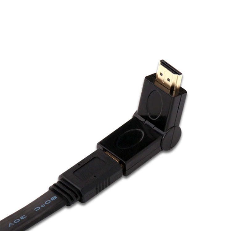 HDMI 19 Pin Male to HDMI 19Pin Female SWIVEL (180 Degree) Adaptor (Gold Plated)(Black)