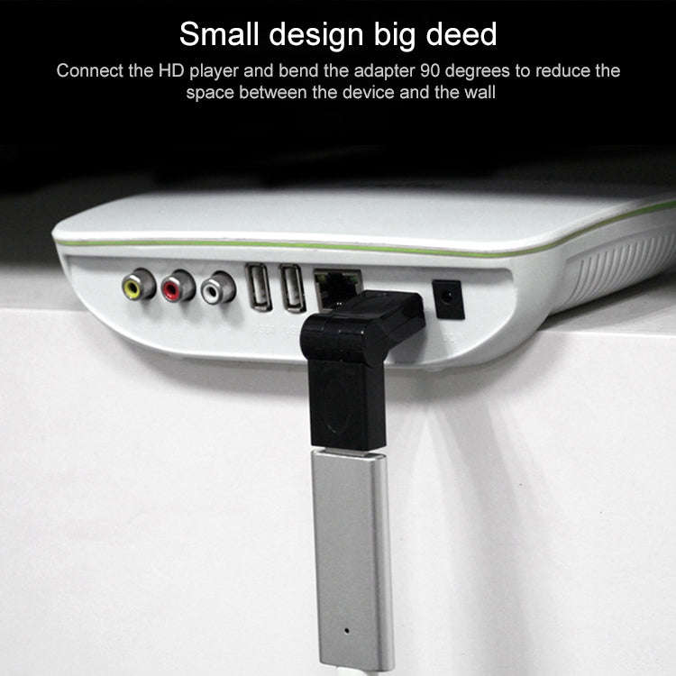 HDMI 19 Pin Male to HDMI 19Pin Female SWIVEL (180 Degree) Adaptor (Gold Plated)(Black)