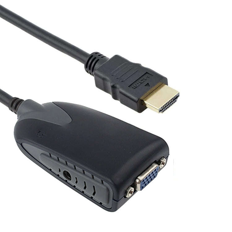 HDMI Male to VGA Female Adapter With Audio Cable(Black)