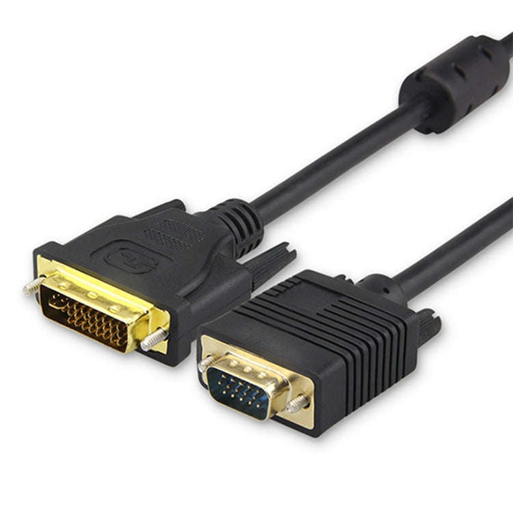 VGA 15Pin Male to DVI 24+5 Pin Male Cable  1.5M(Black)