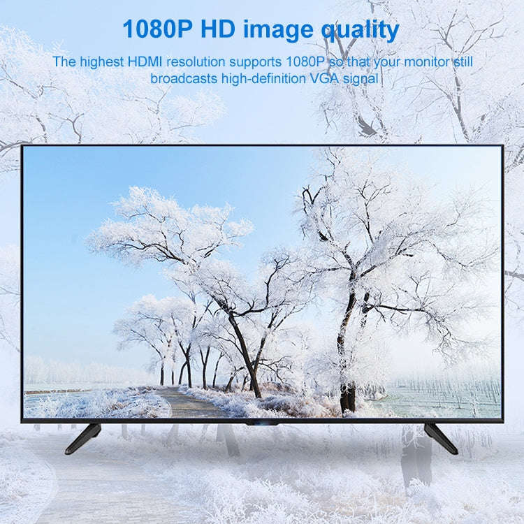 Full HD 1080P VGA to HDMI Adapter, 1.3 Version HDMI Standard(Black)