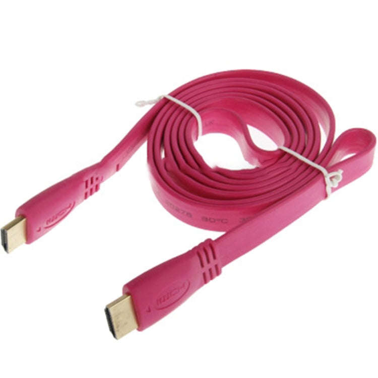 1.5m Gold Plated HDMI to HDMI 19Pin Flat Cable, 1.4 Version, Support Ethernet, 3D, 1080P, HD TV /...