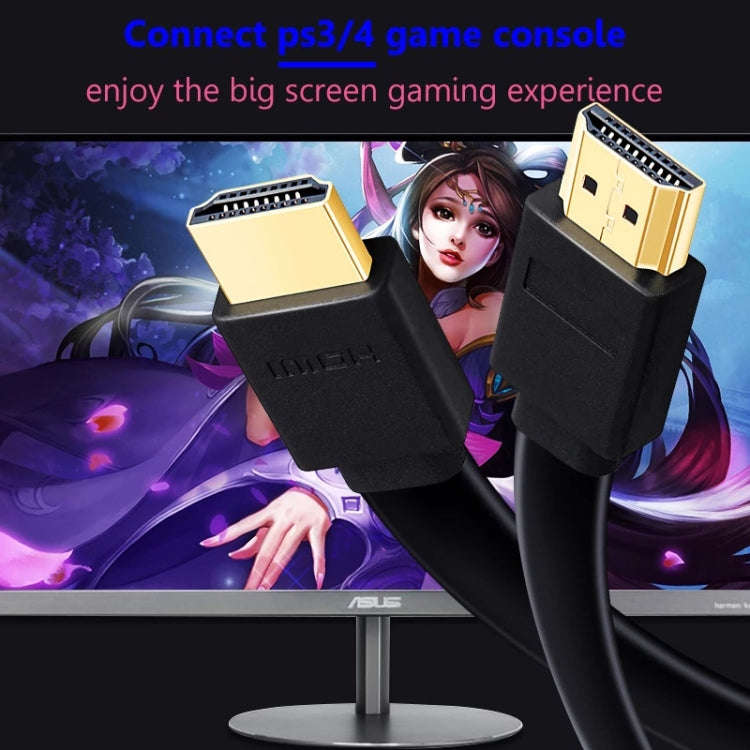 1.5m Gold Plated HDMI to HDMI 19Pin Flat Cable, 1.4 Version, Support Ethernet, 3D, 1080P, HD TV /...