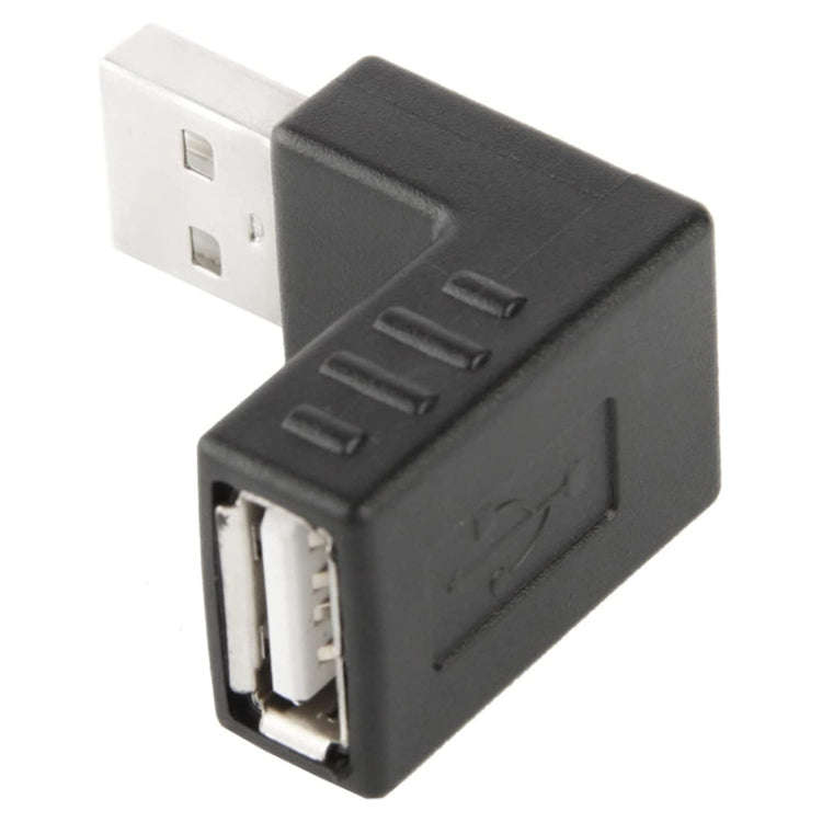 USB 2.0 AM to AF Adapter with 90 Degree Angle(Black)