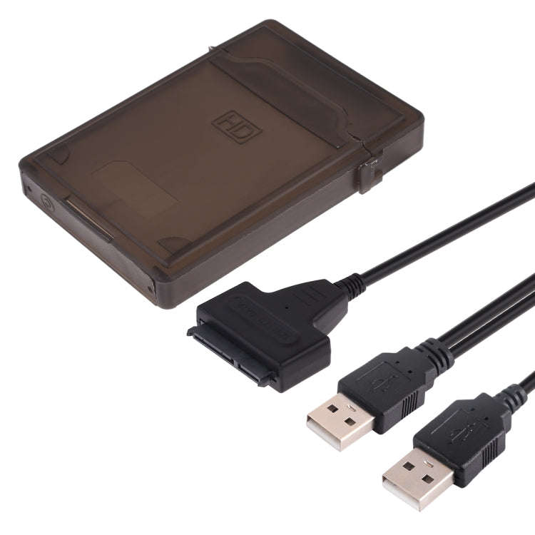 USB 2.0 to 7+15 Pin 22Pin SATA Data Cable Converter Adapter with Box Case for 2.5 / 3.5 Inch Hard...