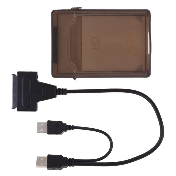 USB 2.0 to 7+15 Pin 22Pin SATA Data Cable Converter Adapter with Box Case for 2.5 / 3.5 Inch Hard...