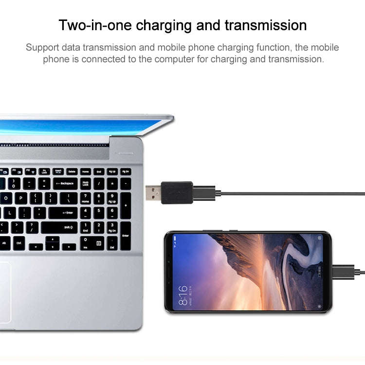 USB 2.0 AM to Micro USB Female Adapter(Black)