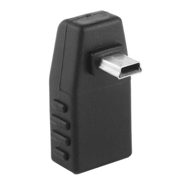 90 Degree Up Angled Mini USB Male to USB 2.0 AF Adapter(Black)