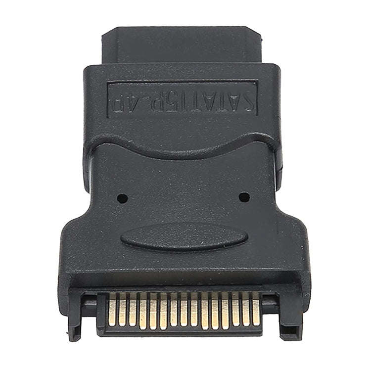 SATA 15 Pin Male to 4 Pin Female Adapter(Black)