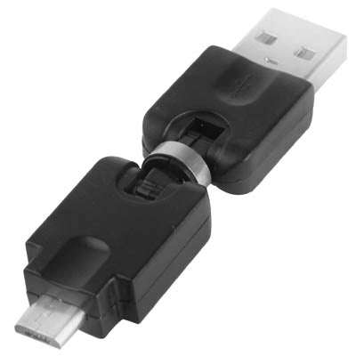 USB 2.0 AM to Micro USB 360 Degree Swivel Adapter for Galaxy S IV / i9500 / S III / i9300 /Note I...