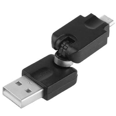 USB 2.0 AM to Micro USB 360 Degree Swivel Adapter for Galaxy S IV / i9500 / S III / i9300 /Note I...