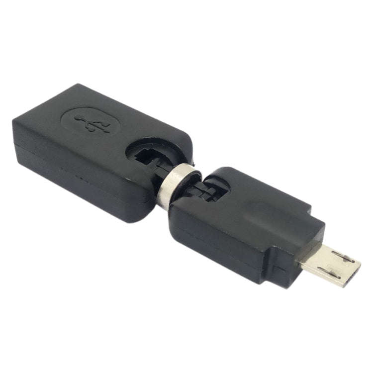 USB 2.0 AM to Mini USB 360 Degree Swivel Adapter(Black)