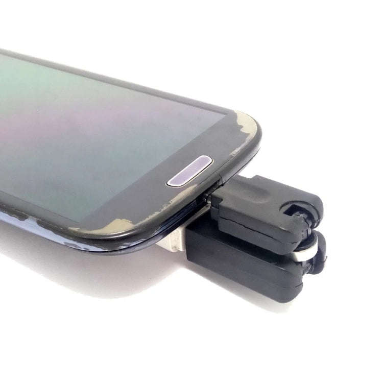 USB 2.0 AM to Mini USB 360 Degree Swivel Adapter(Black)