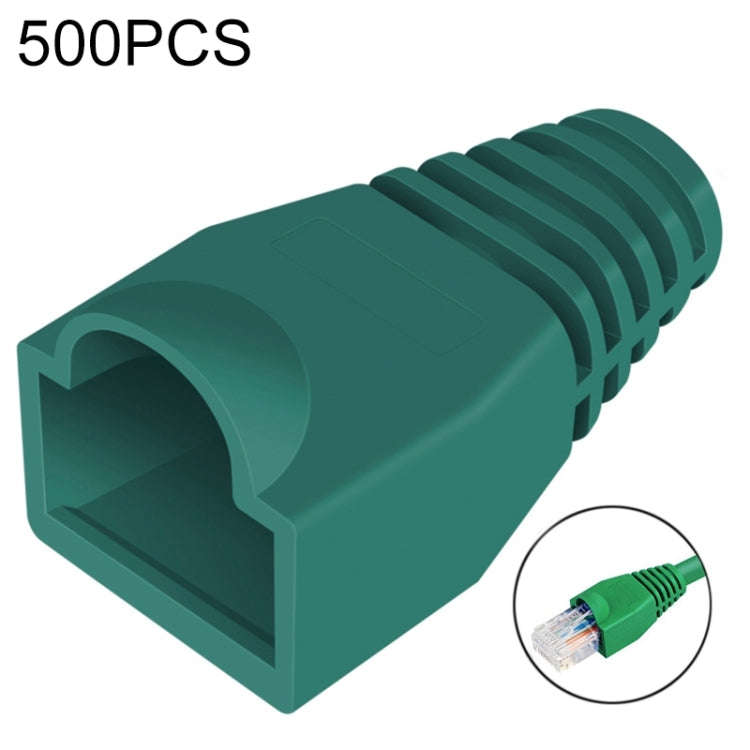 Network Cable Boots Cap Cover for RJ45, Green (500 pcs in one packaging , the price is for 500 pc...
