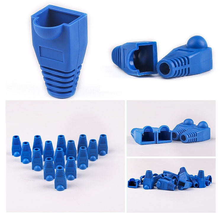 Network Cable Boots Cap Cover for RJ45, Blue (100 pcs in one packaging , the price is for 100 pcs...
