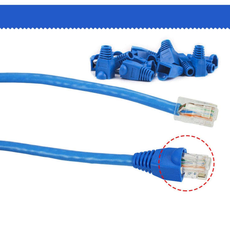 Network Cable Boots Cap Cover for RJ45, Blue (100 pcs in one packaging , the price is for 100 pcs...