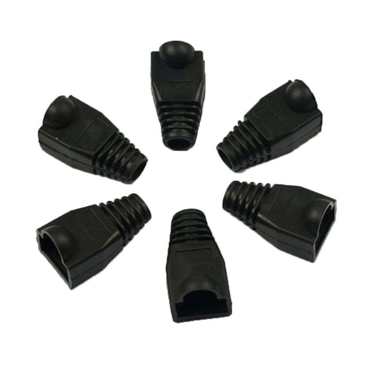 Network Cable Boots Cap Cover for RJ45, Black (100 pcs in one packaging , the price is for 100 pc...