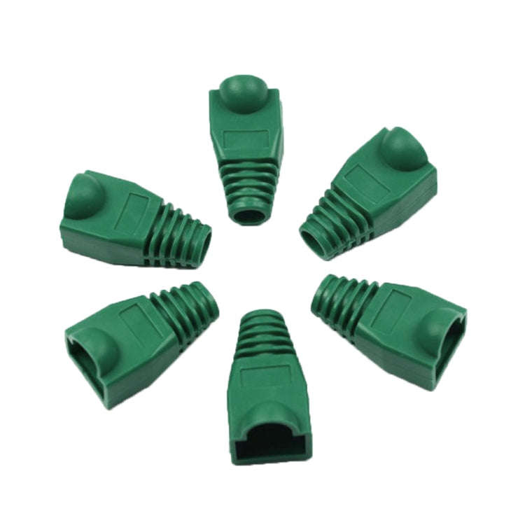 Network Cable Boots Cap Cover for RJ45, Green (100 pcs in one packaging , the price is for 100 pc...