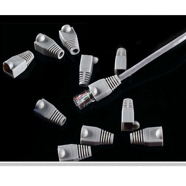 Network Cable Boots Cap Cover for RJ45, Grey (100 pcs in one packaging , the price is for 100 pcs...
