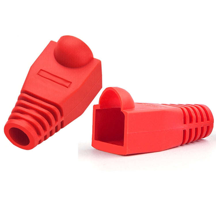 Network Cable Boots Cap Cover for RJ45, Red (100 pcs in one packaging , the price is for 100 pcs)...
