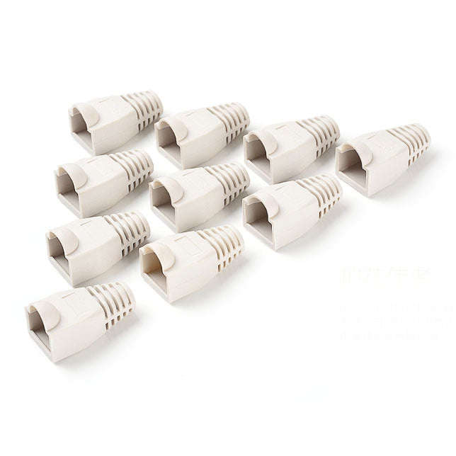 Network Cable Boots Cap Cover for RJ45, White (100 pcs in one packaging , the price is for 100 pc...