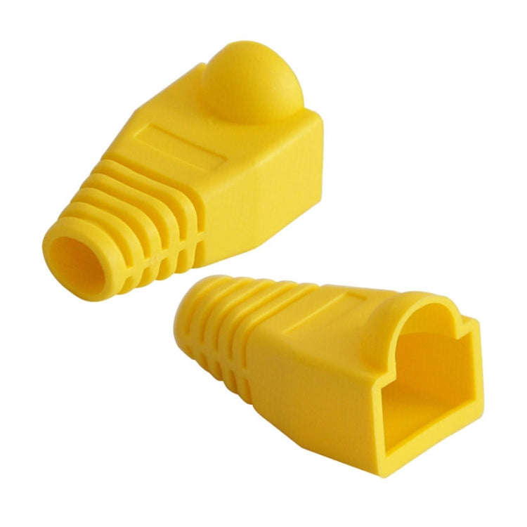 Network Cable Boots Cap Cover for RJ45, Yellow (100 pcs in one packaging , the price is for 100 p...