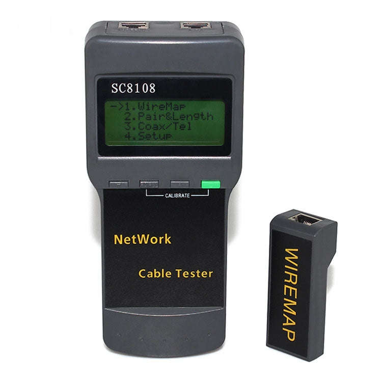 Portable Wireless Network cable Tester SC8108 LCD Digital PC Data Network CAT5 RJ45 LAN Phone Cab...