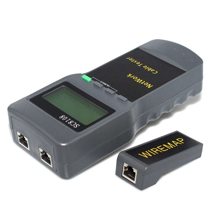 Portable Wireless Network cable Tester SC8108 LCD Digital PC Data Network CAT5 RJ45 LAN Phone Cab...