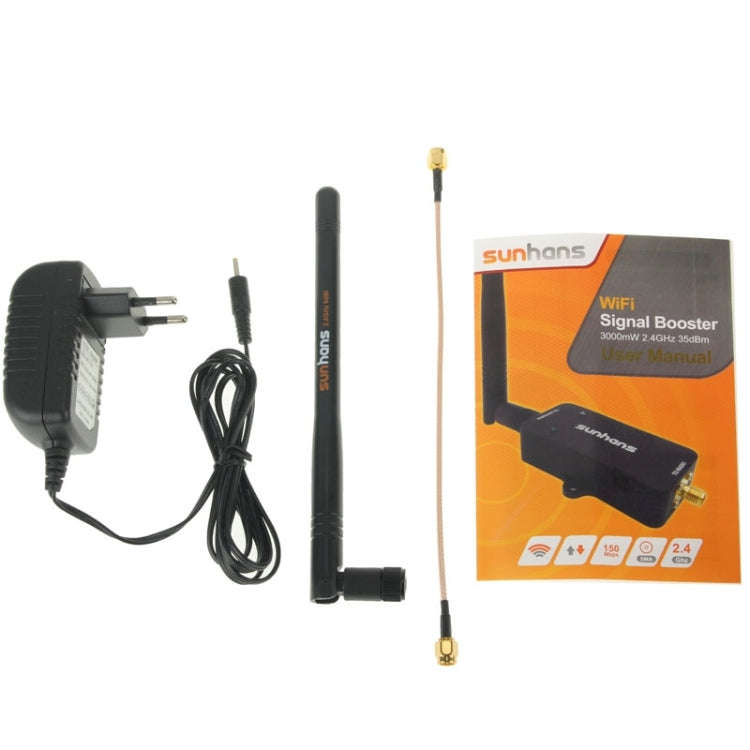 Sunhans SH24BTA-N 35dBm 2.4GHz 3W 11N/G/B WiFi Signal Booster WiFi Amplifier Wireless Repeater(UK...