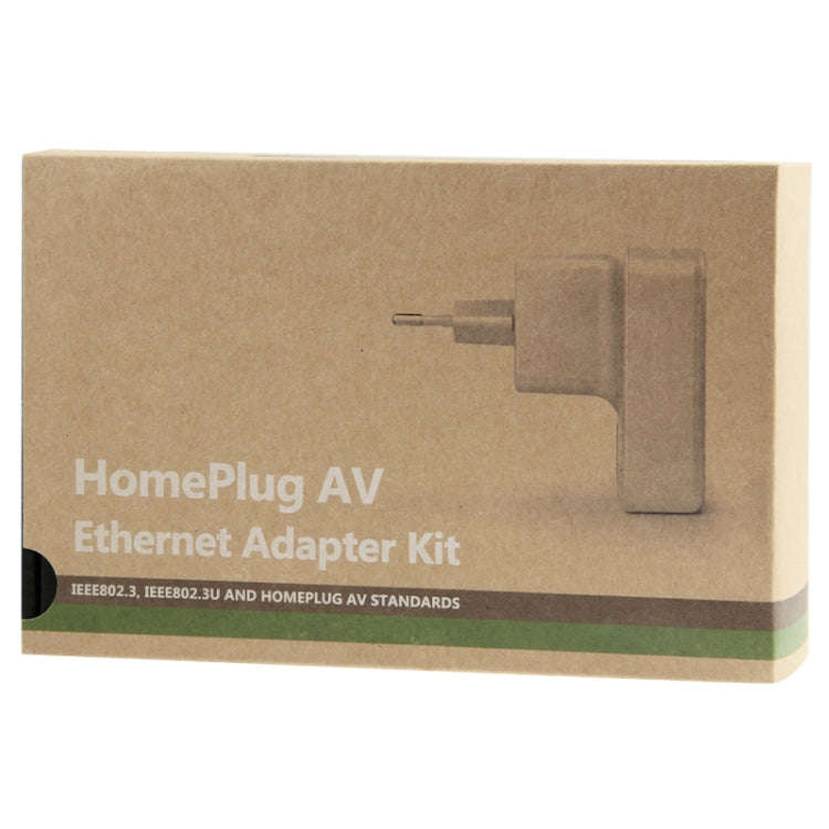 2 PCS 500Mbps Powerline Network Mini Homeplug AV Ethernet Bridge, 7HP150, EU Plug(White)
