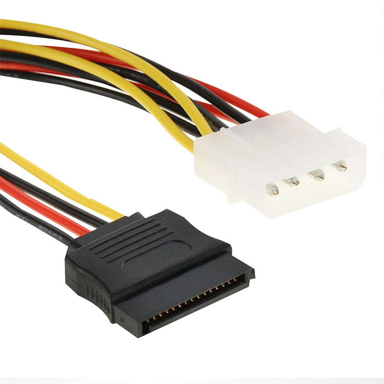 2 x 15 Pin to 4 Pin to 4 Pin Serial SATA Power Adapter Cable, Core Material: Aluminium + Magnesiu...