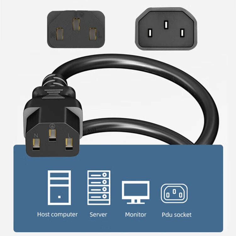 1.5m AC 3 Prong PC Power Extension Cord/Cable
