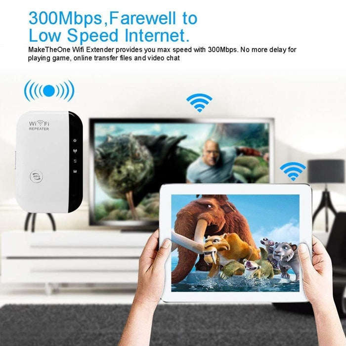 WS-WN560N2 300Mbps Wireless-N WIFI 802.11n Repeater Range Expander, EU Plug(Black)
