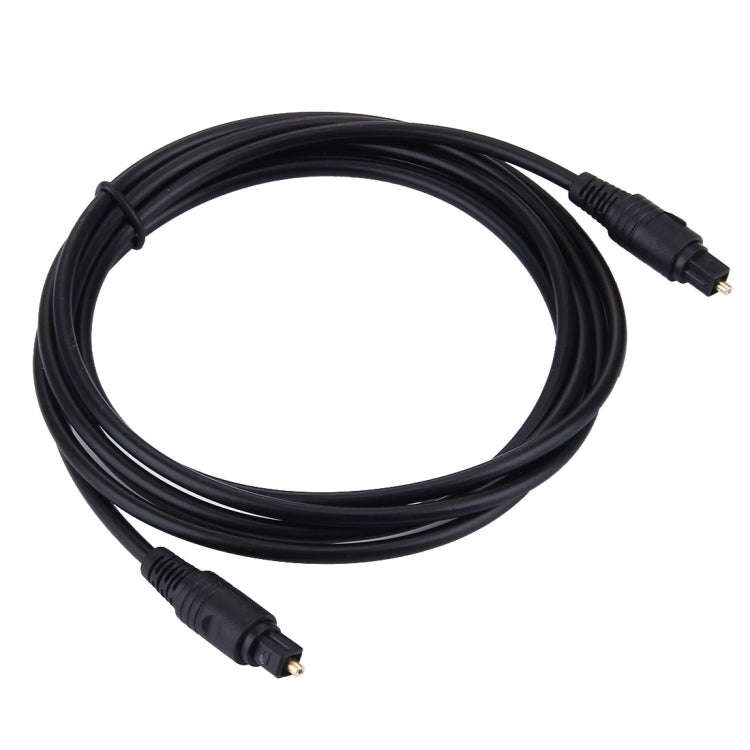 4.0mm OD Male to Male Plug Optical Fiber Digital Audio Cable for DVD HDTV, Length: 2m(Black)