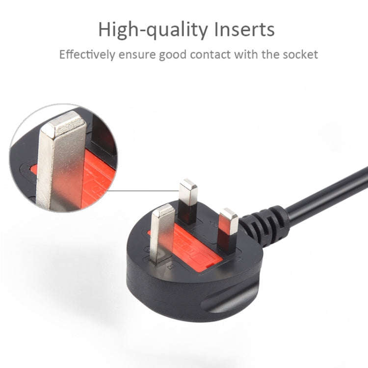 Big UK Plug Computer PC Power Cord 3 Pin Cable, Length:1.5m