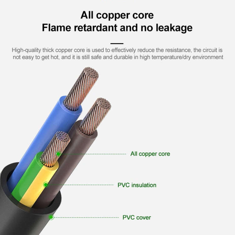 High Quality 2 Prong Style EU Notebook AC Power Cord, Length: 1.5m